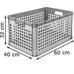 Produktbild für Eurobox Keeeper Robert, grau, 64 Liter, lebensmittelecht
