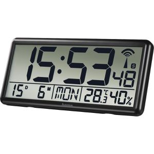 Produktbild für Wanduhr Hama Jumbo, Kunststoff, digital, Funkuhr