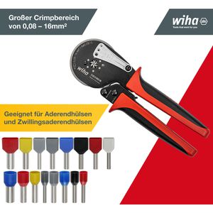 Produktbild für Crimpzange Wiha 41246, mit Seiteneinführung