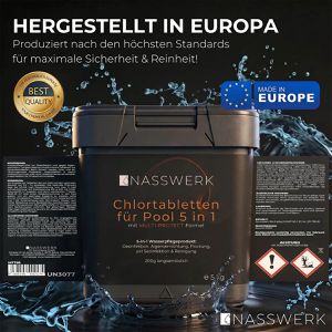 Produktbild für Chlor NASSWERK organisch, langsamlösliche 5in1 Multitabs