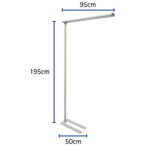 Produktbild für Stehlampe Maul Mauljet, LED, silber, 195 cm