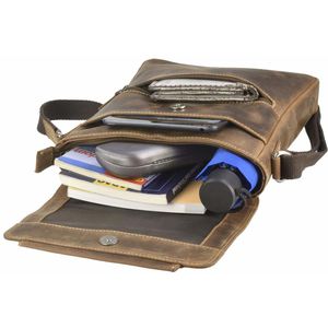 Produktbild für Umhängetasche Greenburry Vintage, 1650C, Echt Leder, braun
