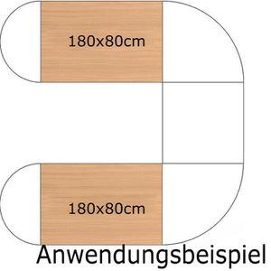 Produktbild für Tischplatte Hammerbacher KP19