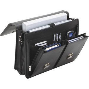 Produktbild für Aktentasche Alassio Veneto 47118 schwarz, mit Laptopfach