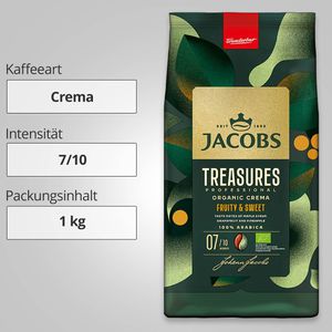 Produktbild für Kaffee Jacobs Professional Treasures Organic Crema, BIO
