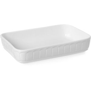 Produktbild für Auflaufform Hendi Rustica Ofenform, weiß, aus Porzellan
