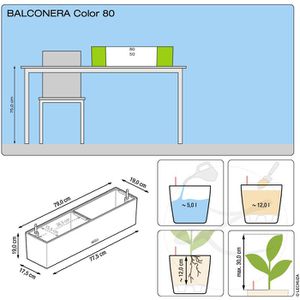 Produktbild für Blumenkasten Lechuza BALCONERA Color80,pastellgrün