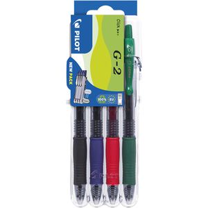 Produktbild für Gelschreiber Pilot G-2 Plus, Set2Go, 2605S4E, dokumentenecht
