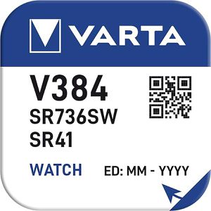 Produktbild für Knopfzelle Varta V384 / SR41 / SR736 SG3