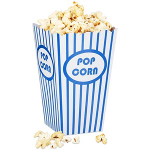 Popcorntüten Relaxdays blau-weiß gestreift