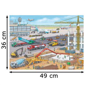 Produktbild für Puzzle Ravensburger 10624, Baustelle am Flughafen