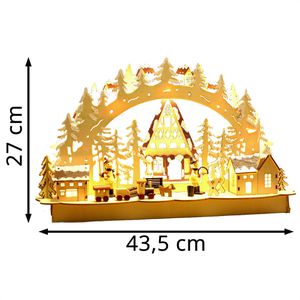 Produktbild für Schwibbogen BRUBAKER 3D Winterlandschaft mit Holzarbeitern