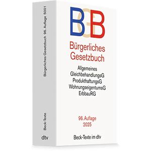 Produktbild für Gesetzbuch dtv Beck-Texte, Bürgerliches Gesetzbuch