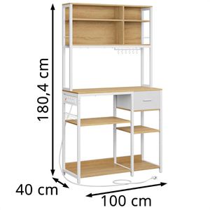 Produktbild für Küchenregal Vasagle KKS027Y02, goldeiche