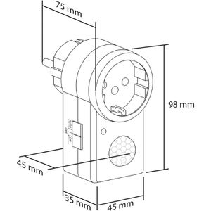 Produktbild für Steckdosenadapter Sebson weiß