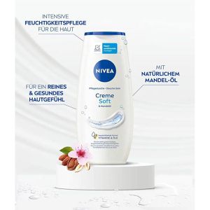 Produktbild für Duschgel Nivea Pflegedusche Creme Soft &amp; Mandelöl