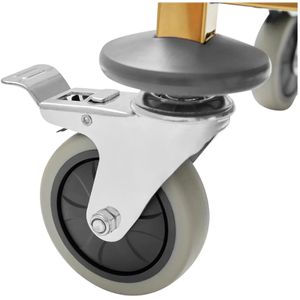 Produktbild für Servierwagen Royal-Catering RCSW 3.1G, gold, aus Edelstahl