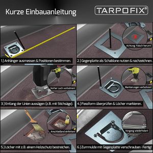 Produktbild für Zurrösen Tarpofix für Transporter und Anhänger mit Gegenplatte