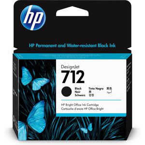 Produktbild für Tinte HP 712, 3ED71A schwarz