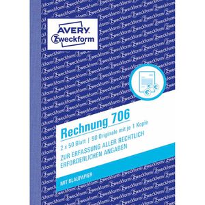 Produktbild für Rechnungsbuch Zweckform 706, A6