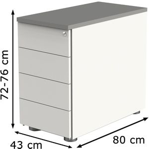 Produktbild für Standcontainer Kerkmann Move, weiß / graphit
