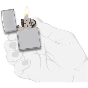 Produktbild für Feuerzeug Zippo Chrome High Polished 250