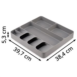 Produktbild für Besteckkasten JosephJoseph Drawer Store, grau, aus Kunststoff