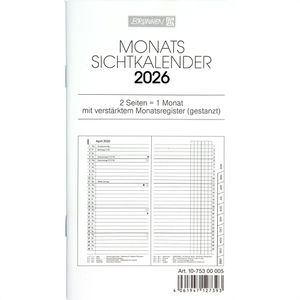 Produktbild für Taschenkalender Brunnen Ersatzkalendarium, 2026