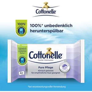Produktbild für Feuchtes-Toilettenpapier Cottonelle Pure Pflege