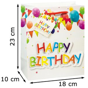 Produktbild für Geschenktüte TSI 840144-F Geburtstag Ballons