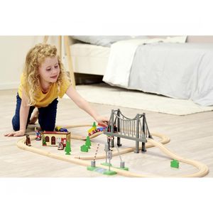 Produktbild für Spielzeugeisenbahn Eichhorn Bahnset mit Brücke