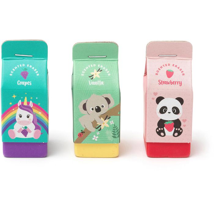 Radiergummis Für Kinder 7 Stück – Push-Pull Design Mit Pinsel, Bunt, Für Schule, Büro, Geschenk