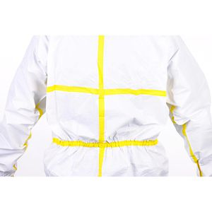 Produktbild für Schutzanzug Uvex 3B chem light Overall, weiß-gelb