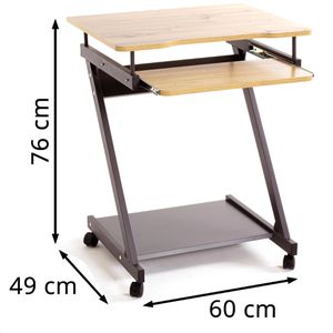 Produktbild für Computertisch Haku-Möbel 22962, mit Rollen