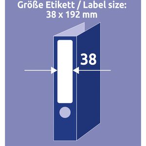 Produktbild für Rückenschilder Zweckform LR4760-25, Recycling weiß