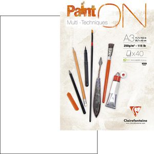 Produktbild für Zeichenblock Clairefontaine PaintON 96536C, A3