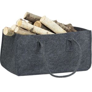 Kaminholztasche Relaxdays 10021755, anthrazit