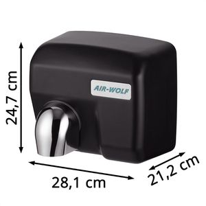 Produktbild für Händetrockner Air-Wolf Serie E, 10-404, Warmluft, schwarz