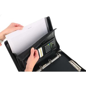 Produktbild für Schreibmappe Alassio 30061, Bosa, schwarz, Echt Leder