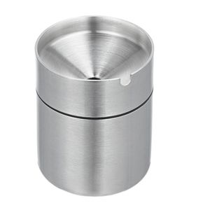 Produktbild für Aschenbecher Relaxdays silber, Indoor &amp; Outdoor, mit Deckel