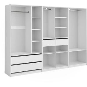 Kleiderschrank Vicco Elmo, 3er Set, weiß