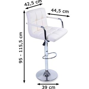 Produktbild für Barhocker Tresko BH-017, drehbar mit Lehne