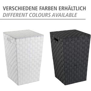 Produktbild für Wäschekorb Wenko Adria Square Weiß, mit Deckel