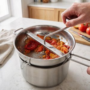 Produktbild für Passiermühle Rösle 160252 manuell, silber, Ø 23,5 cm
