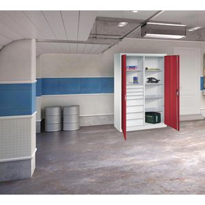 Produktbild für Werkzeugschrank CP-Möbel 8931-305, aus Metall, grau / rot