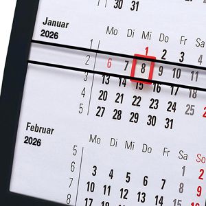 Produktbild für Tischkalender Zettler schwarz, Jahr 2026/2027