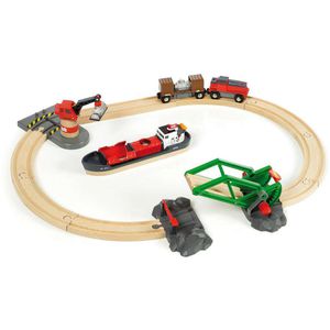 Produktbild für Spielzeugeisenbahn BRIO 33061 Container Hafen Set