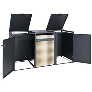 Produktbild für Mülltonnenbox Mendler HWC-J82, Metall