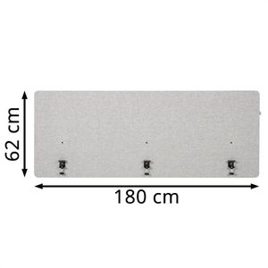 Produktbild für Tischtrennwand hJh-OFFICE 891010, hellgrau