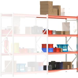 Produktbild für Anbauregal Regalwerk EMMA, 4 Metallböden